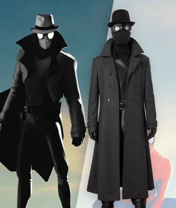 Spider-Man: Into the Spider-Verse Spider-Man Noir Cosplay Costume Full Set