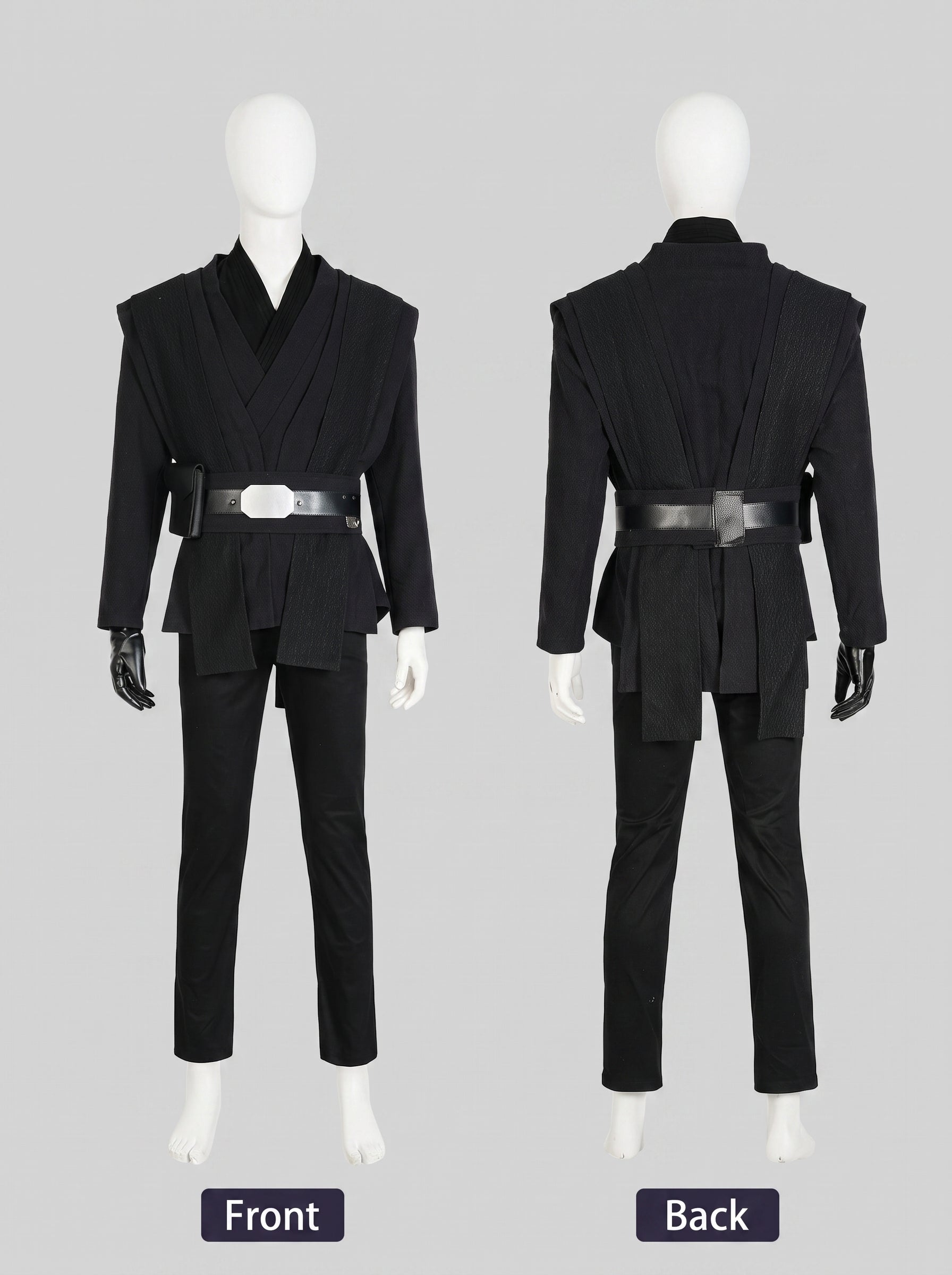 Luke Skywalker Black Hooded Guardian Costume – Fantasy Warrior Robe Full Set