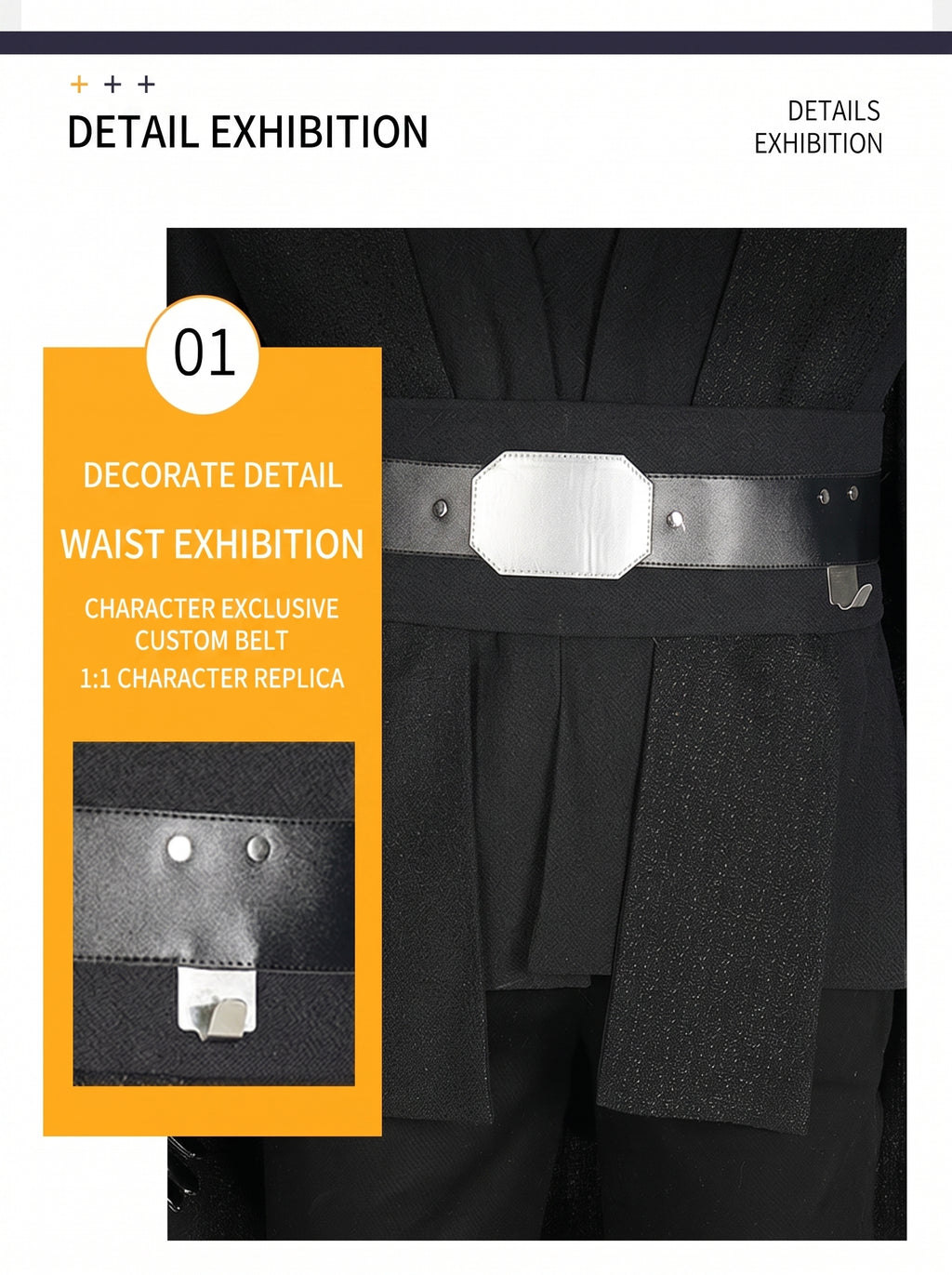 Luke Skywalker Black Hooded Guardian Costume – Fantasy Warrior Robe Full Set