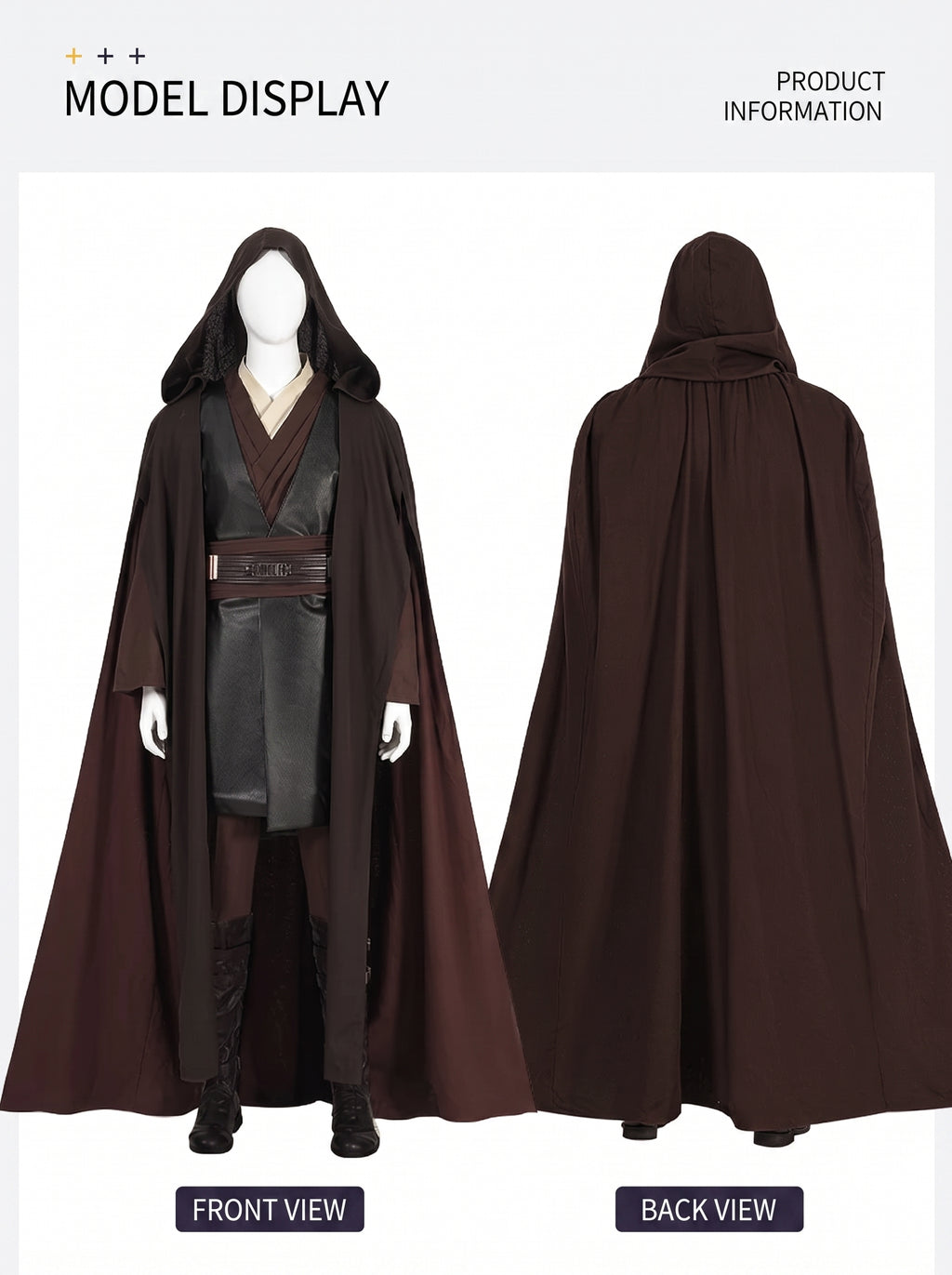 Anakin Skywalker Star Wars Episode II Cosplay Costume Full Set