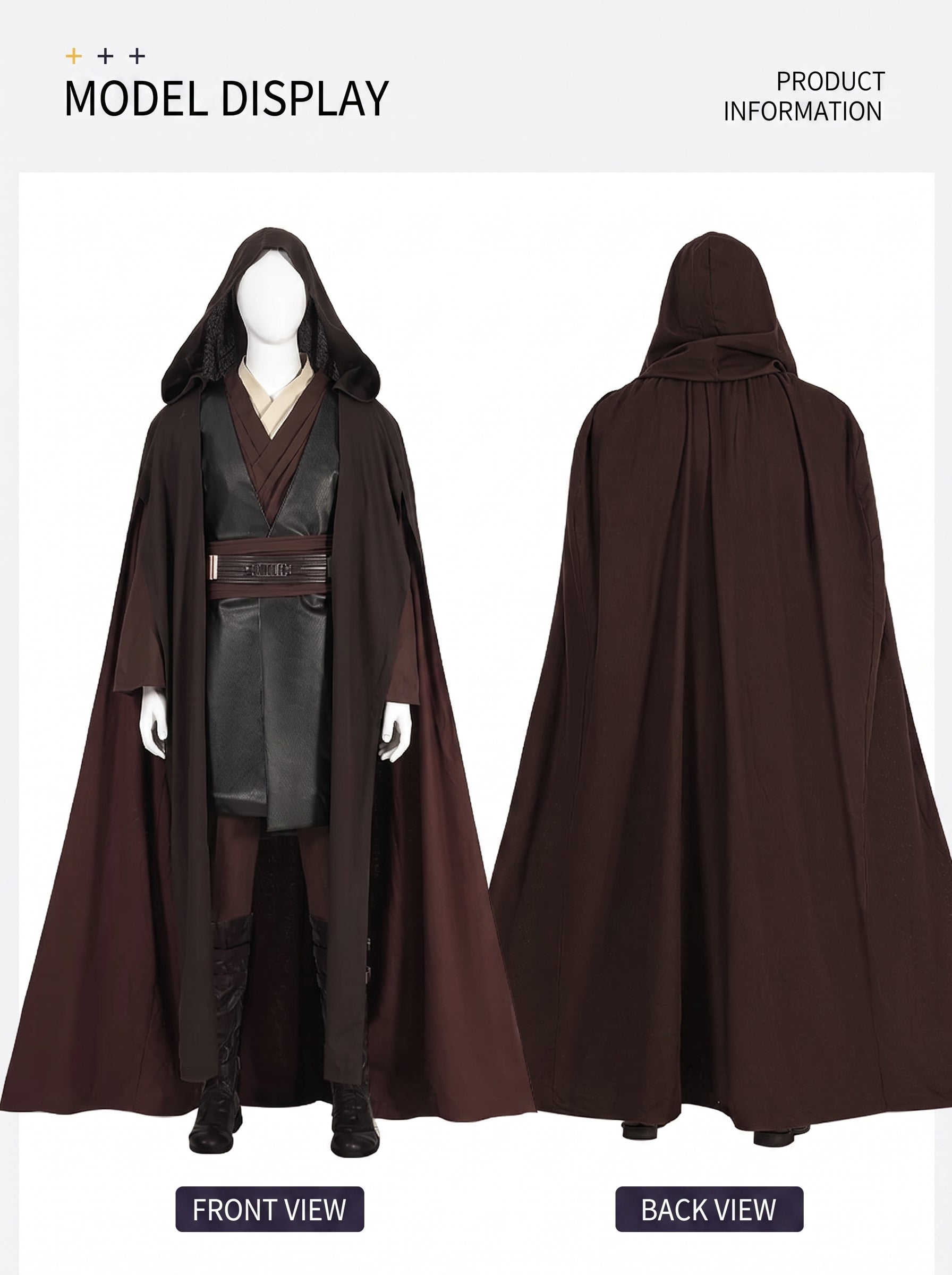 Anakin Skywalker Star Wars Episode II Cosplay Costume Full Set