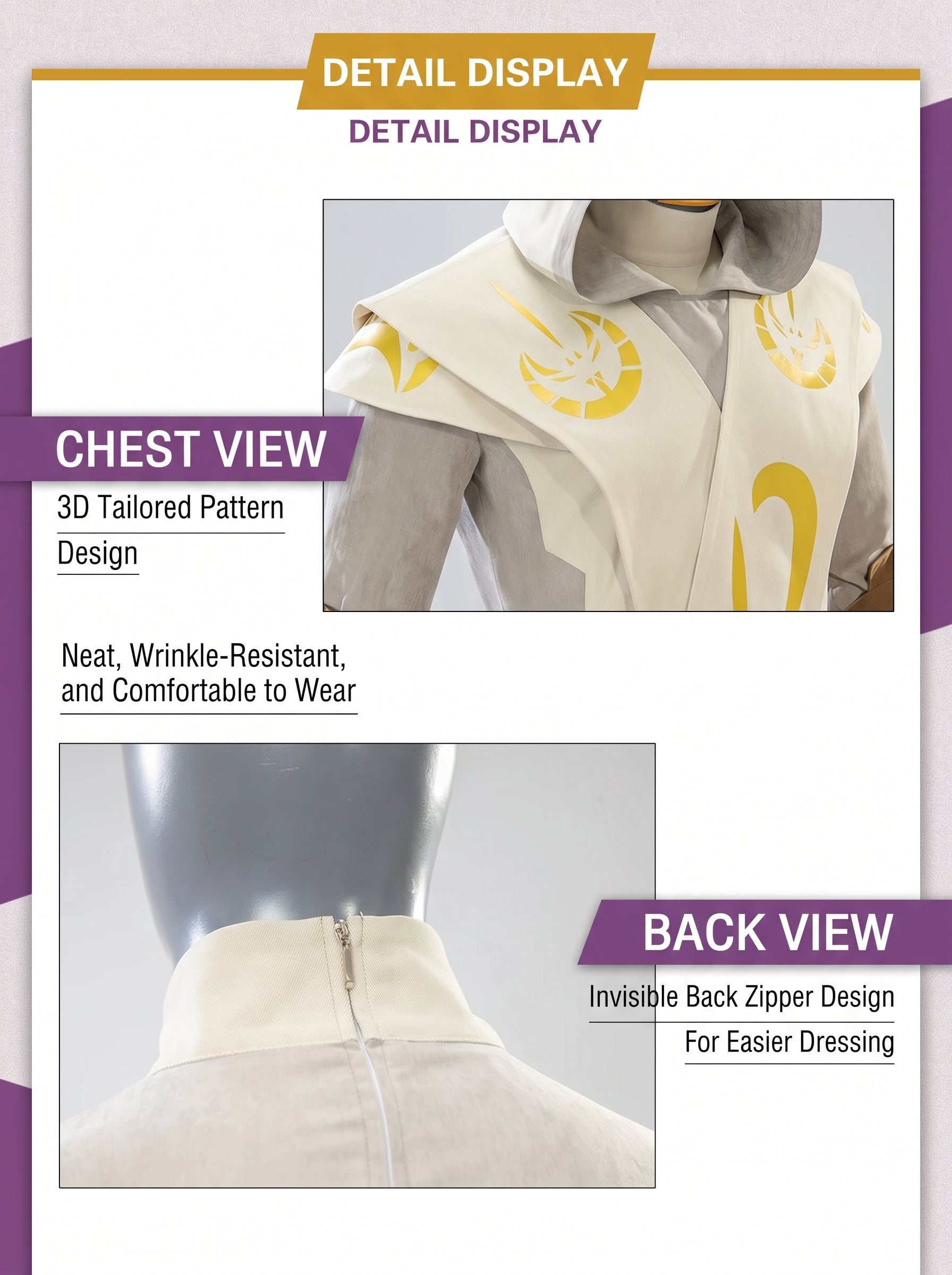 Star Wars: Galaxy of Heroes Jedi Temple Guard Cosplay Costume Full Set