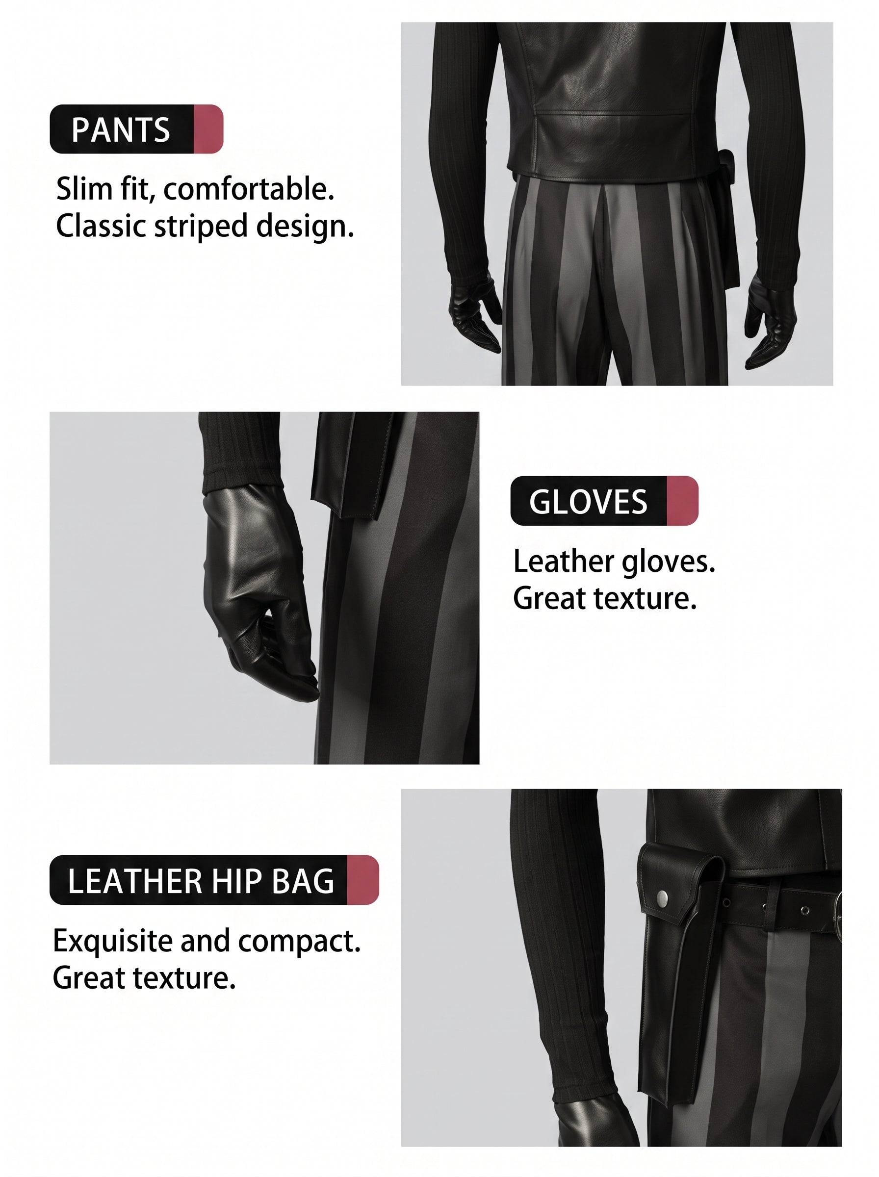 Spider-Man: Into the Spider-Verse Spider-Man Noir Cosplay Costume Full Set