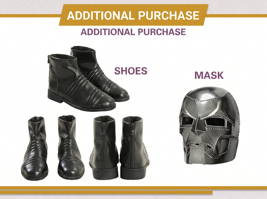 Avengers: Doomsday Doctor Doom Cosplay Costume Black Full Set
