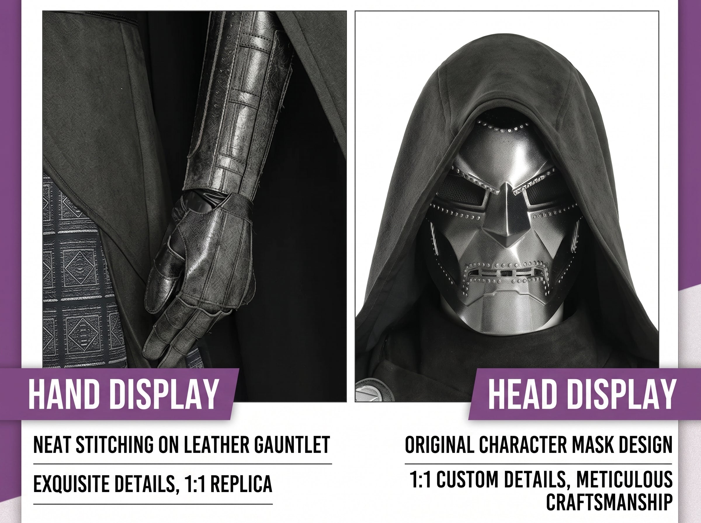 Avengers: Doomsday Doctor Doom Cosplay Costume Black Full Set