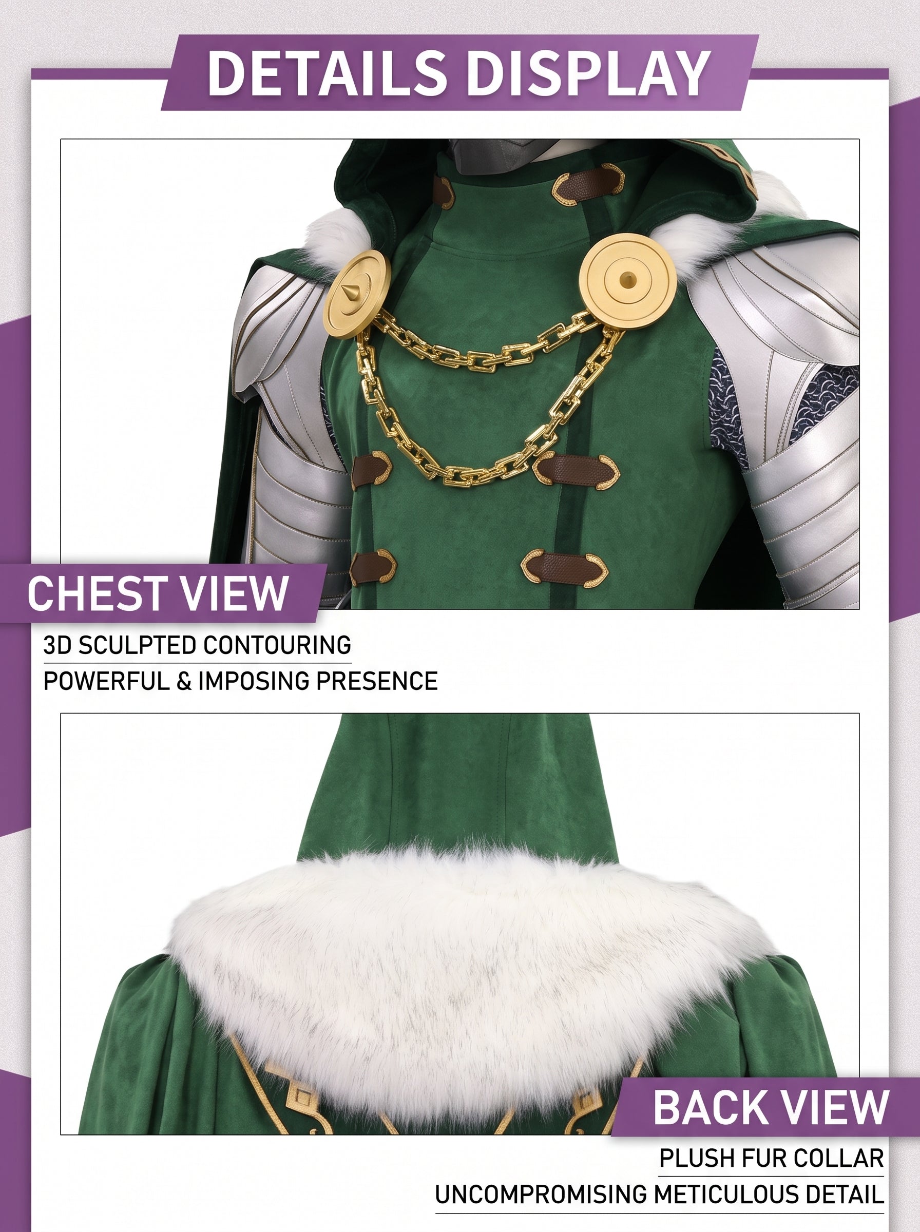 Doctor Doom Victor Von Doom Cosplay Costume Full Set
