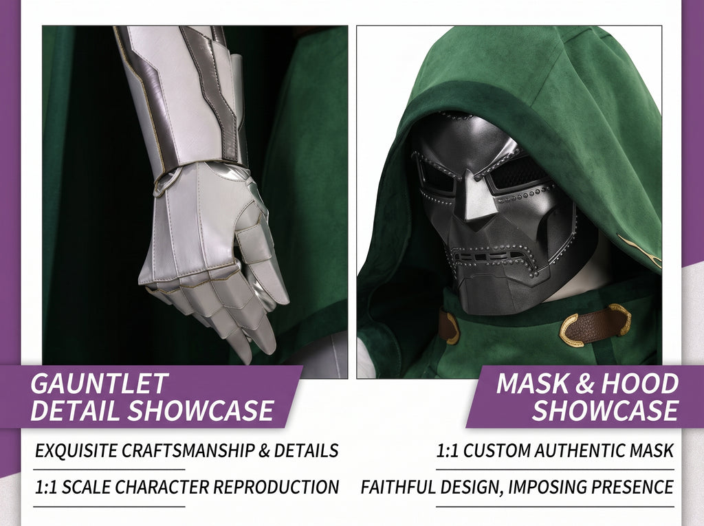 Doctor Doom Victor Von Doom Cosplay Costume Full Set