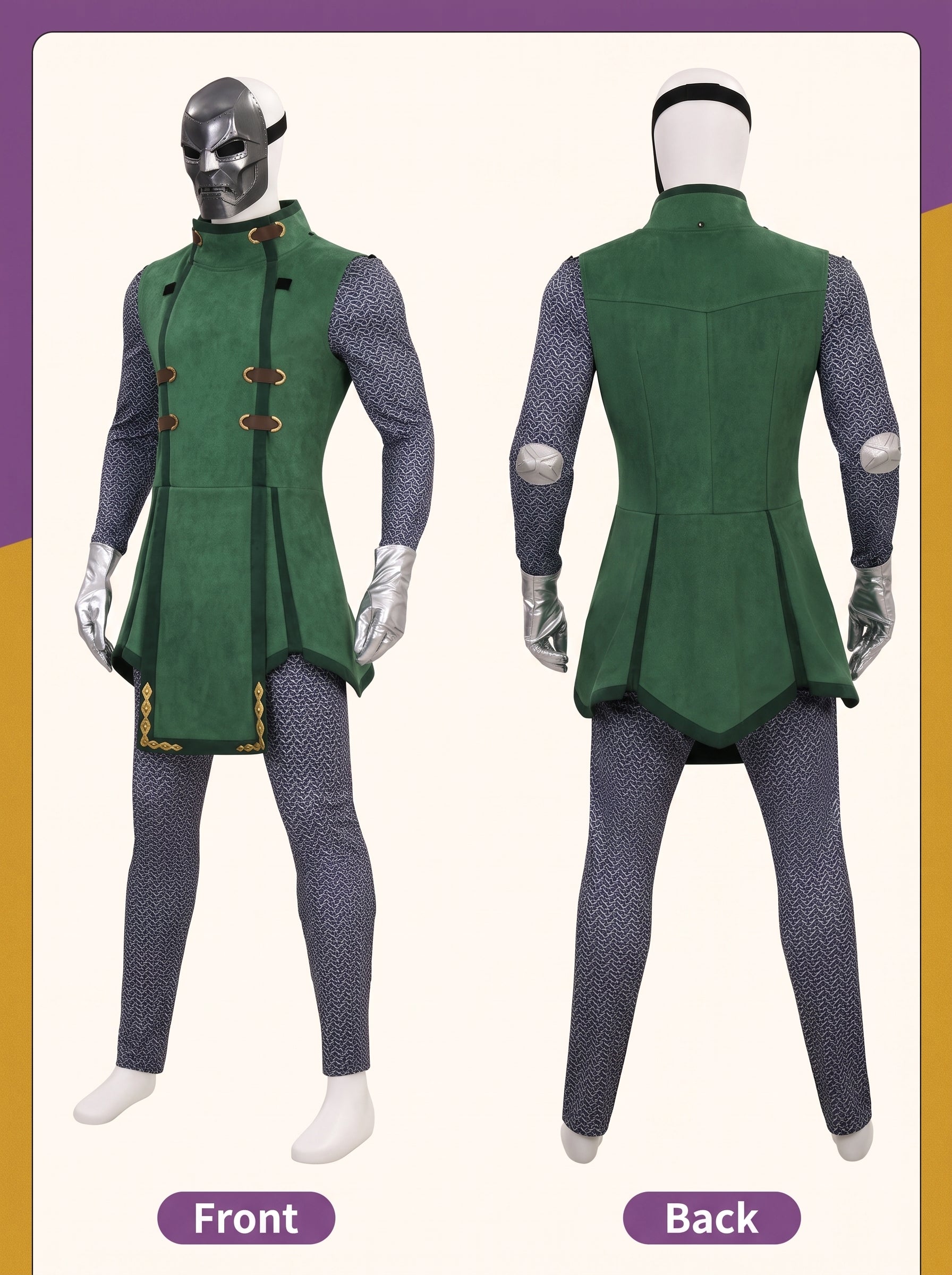 Doctor Doom Victor Von Doom Cosplay Costume Full Set