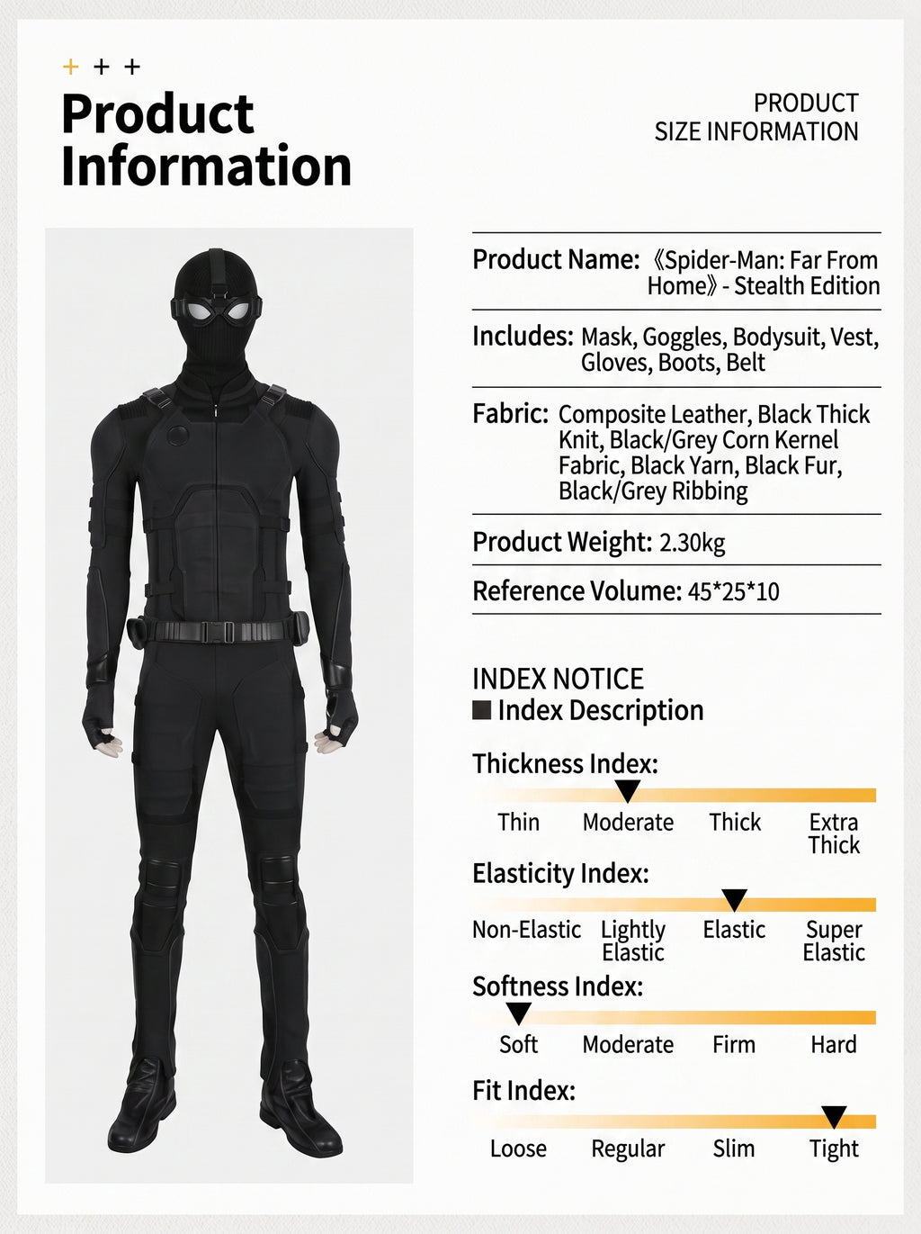 Spider-Man Far From Home Stealth Suit Premium Cosplay Costume