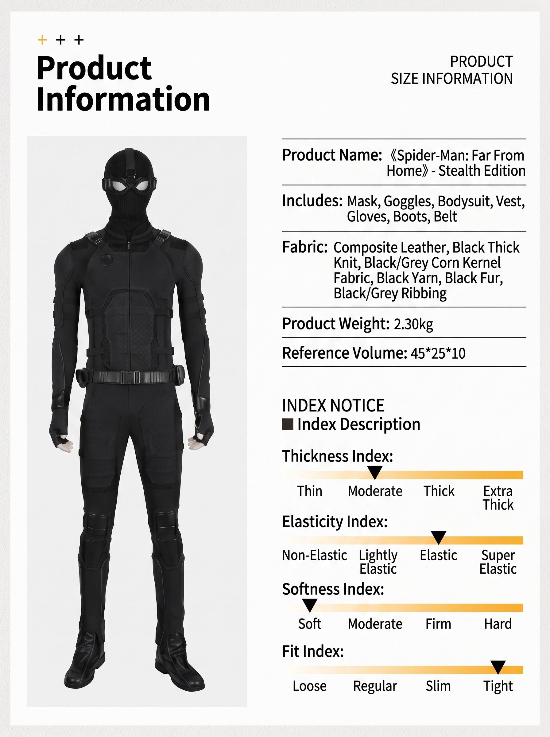 Spider-Man Far From Home Stealth Suit Premium Cosplay Costume