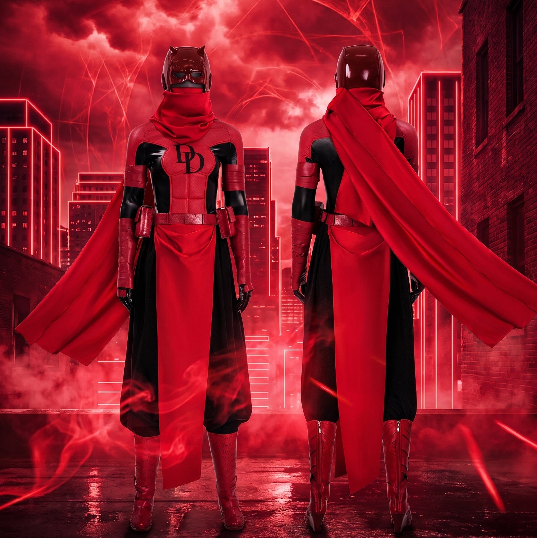 Female Daredevil Elektra Cosplay Costume Premium Red Suit | Handmade Halloween Outfit