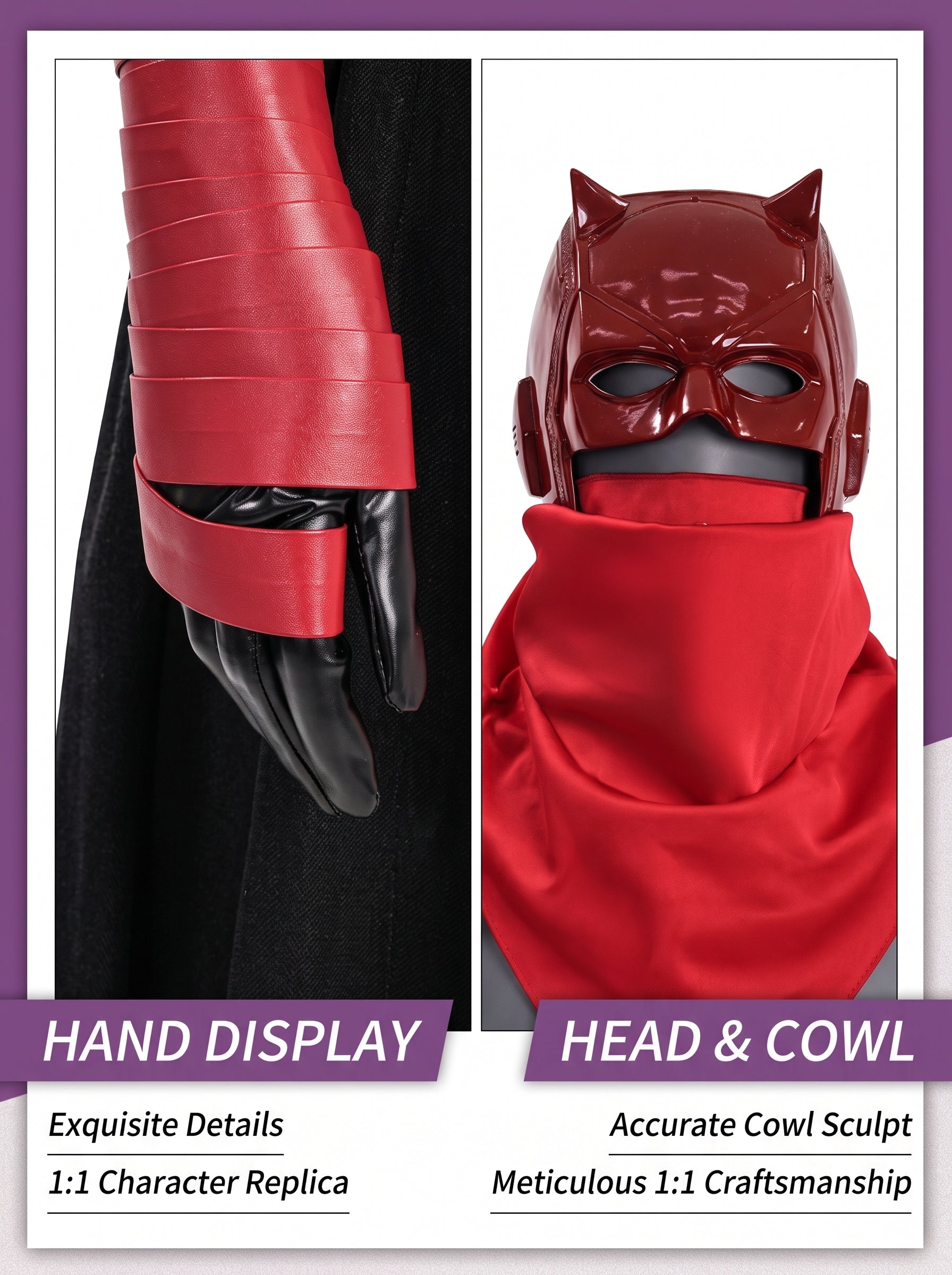 Female Daredevil Elektra Cosplay Costume Premium Red Suit | Handmade Halloween Outfit