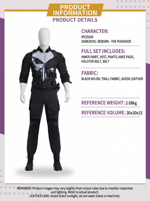 Daredevil Born Again Punisher Frank Castle Premium Cosplay Costume