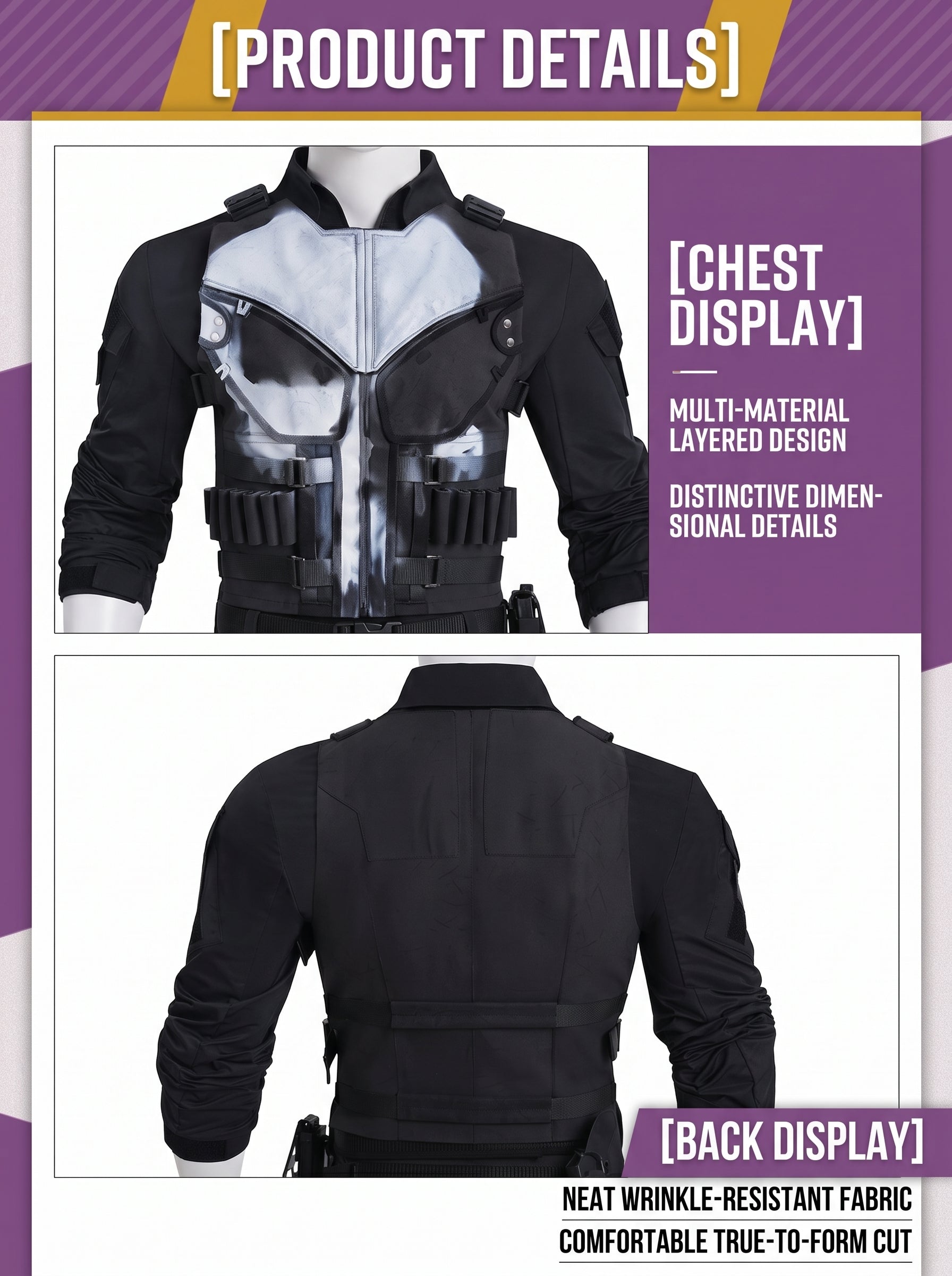 Daredevil Born Again Punisher Frank Castle Premium Cosplay Costume