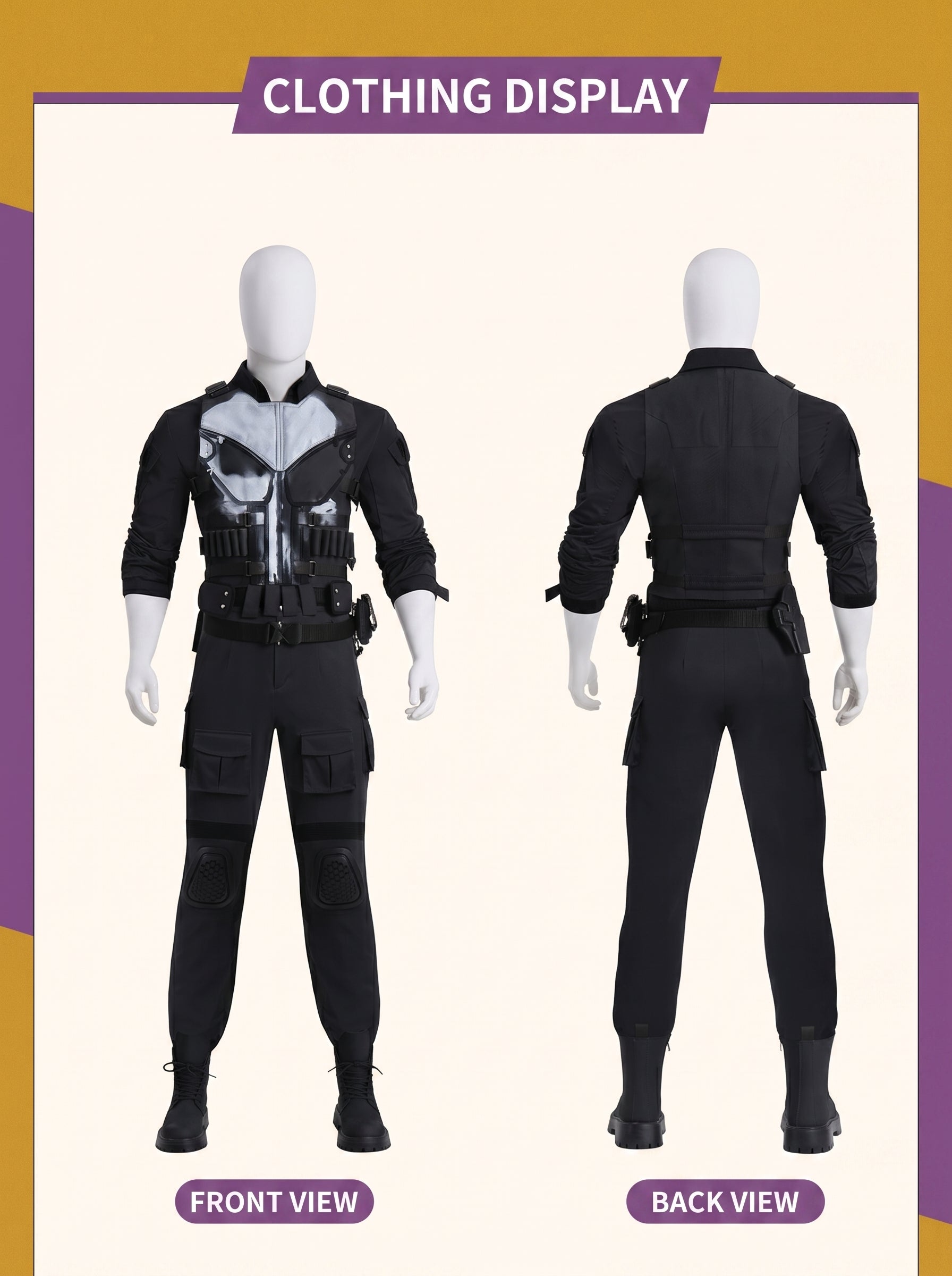 Daredevil Born Again Punisher Frank Castle Premium Cosplay Costume