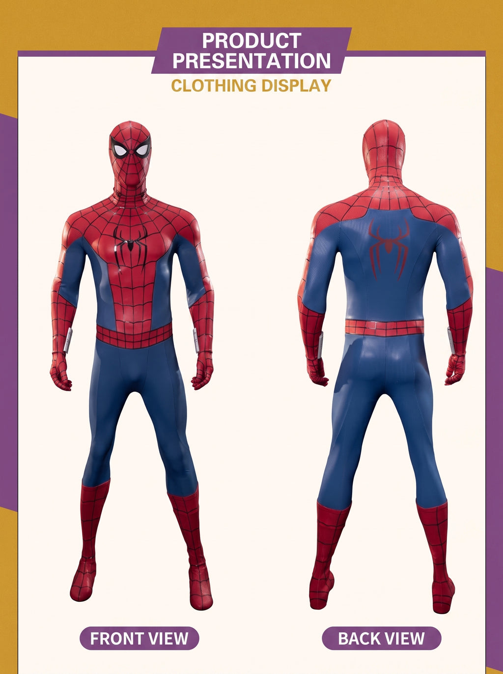 Premium Red Web Hero Cosplay Costume Full Set – Movie Inspired Halloween Outfit