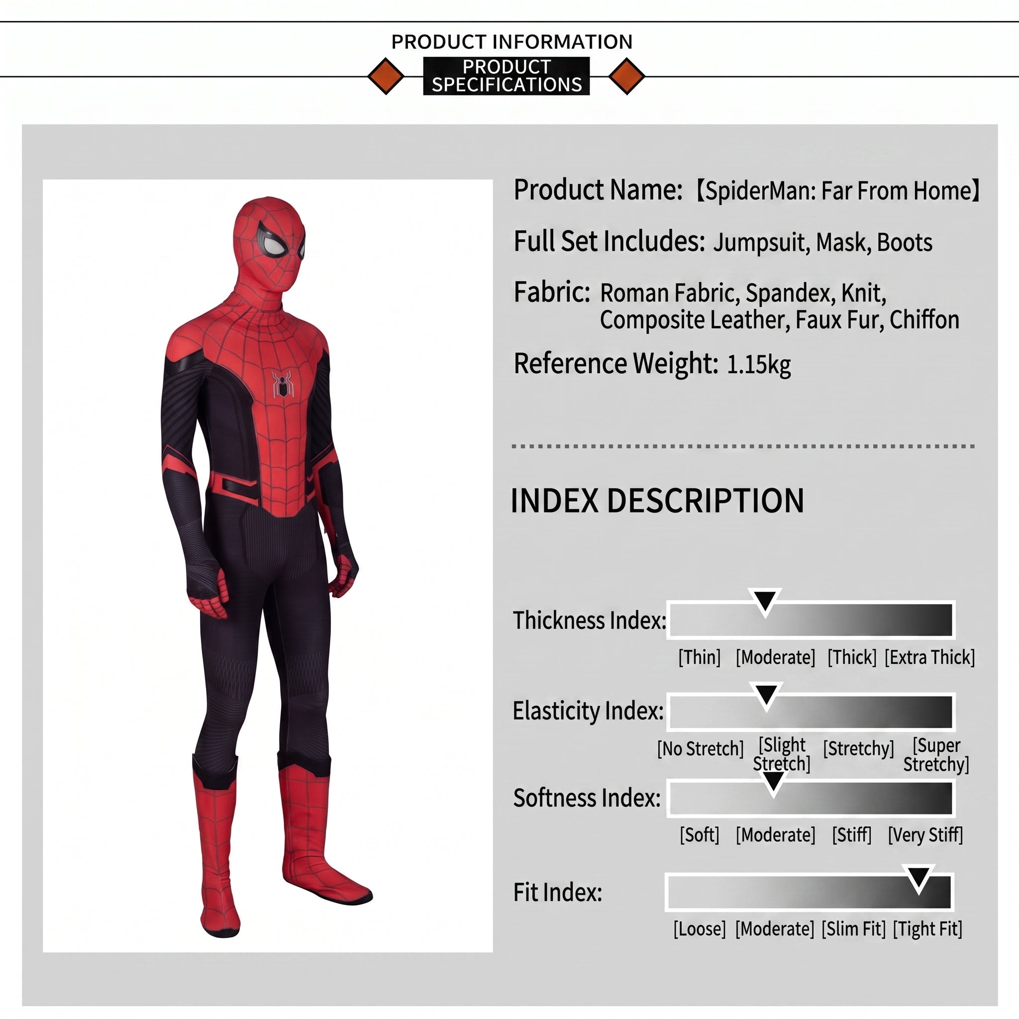 Spider-Man Premium Costume Red Web Hero Cosplay Costume Full Set | ONE COSTUME