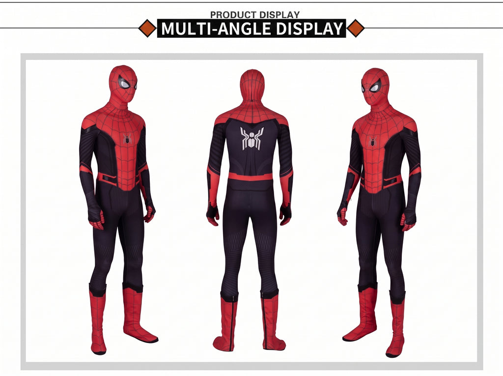 Spider-Man Premium Costume Red Web Hero Cosplay Costume Full Set | ONE COSTUME