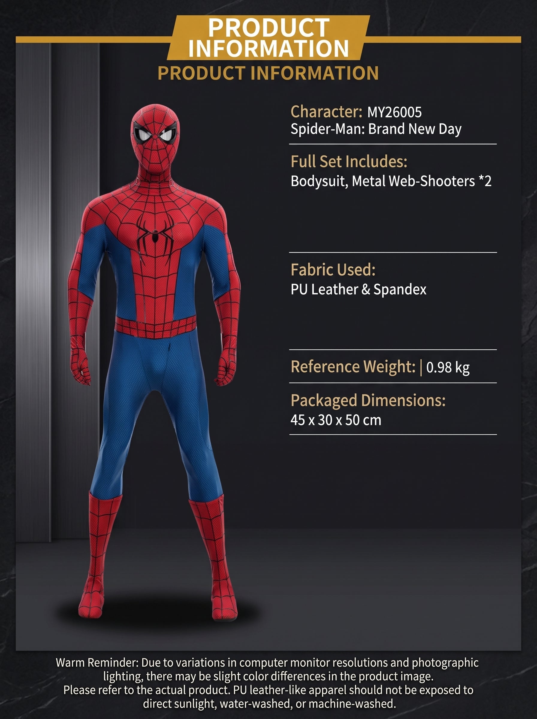 Spider-Man Brand New Day Cosplay Costume Premium Full Set Suit