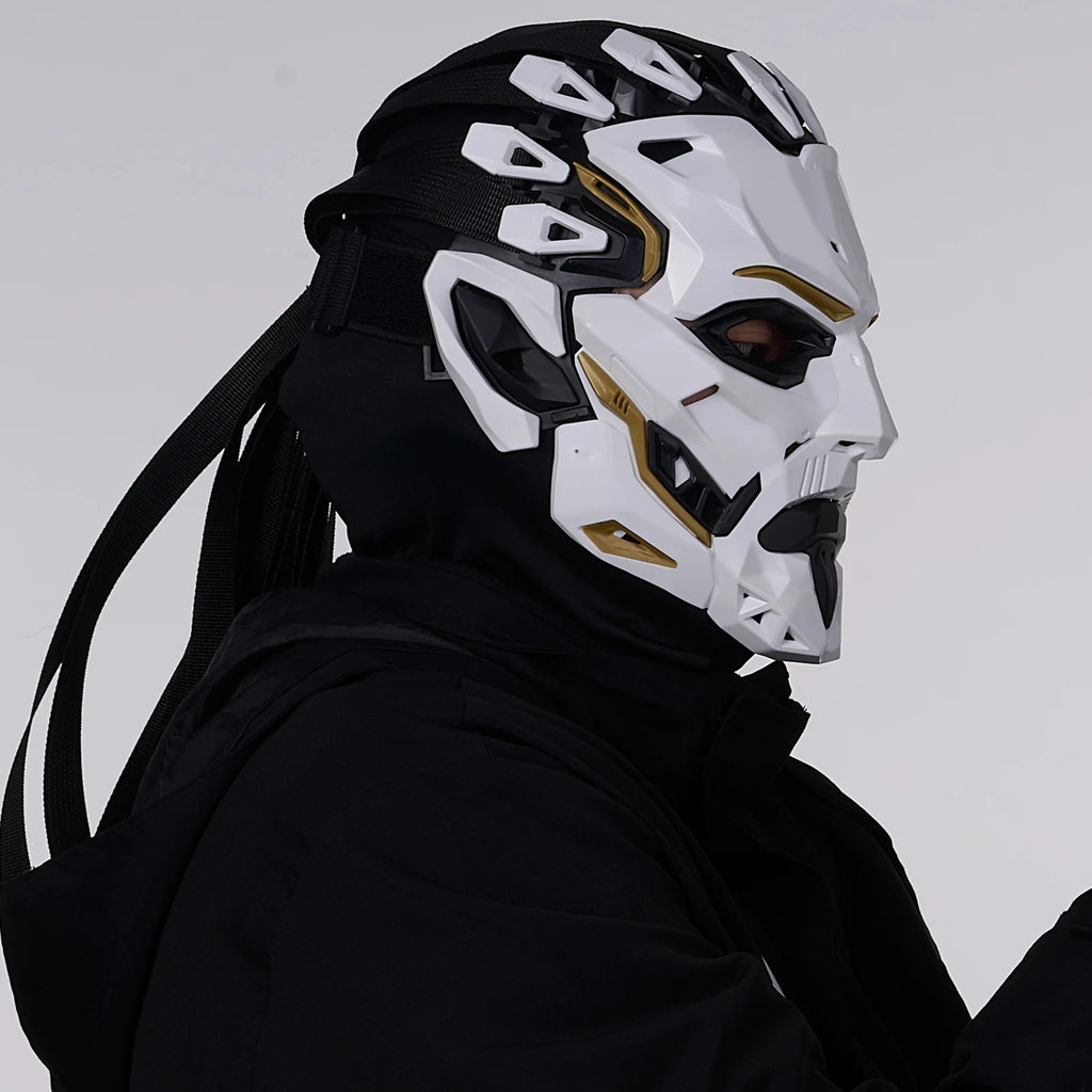 Predator-Style Tribal Warrior Mask | Sci-Fi Villain Full Face Cosplay Mask