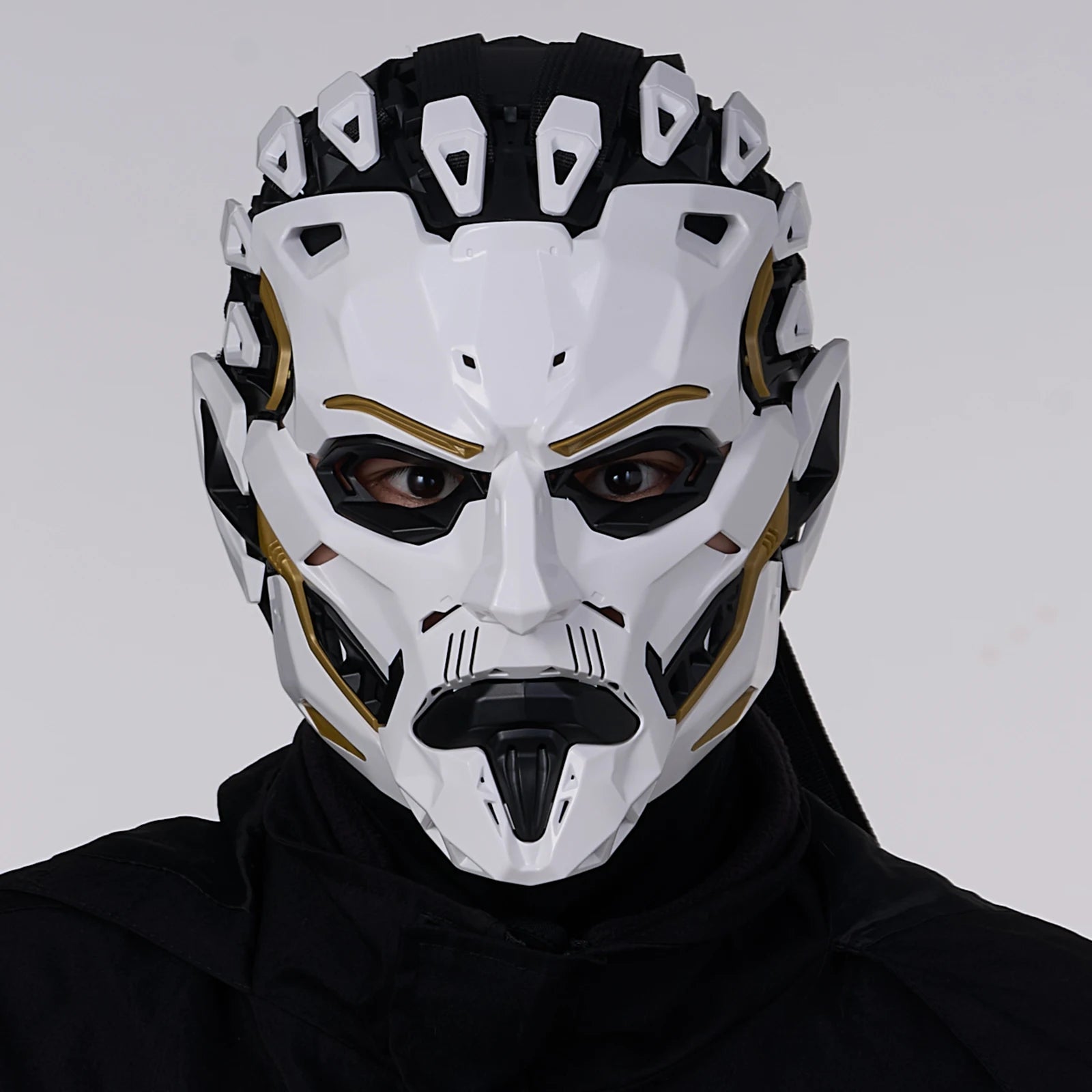 Predator-Style Tribal Warrior Mask | Sci-Fi Villain Full Face Cosplay Mask