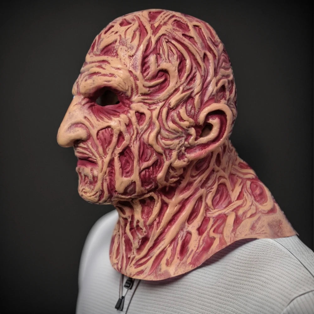 Freddy Krueger Full Face Cosplay Mask Horror Latex Headgear for Halloween