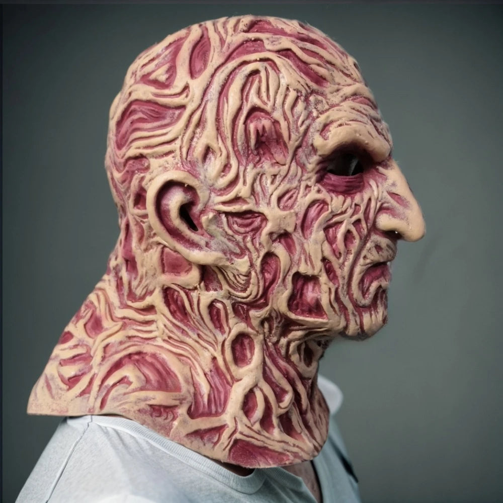 Freddy Krueger Full Face Cosplay Mask Horror Latex Headgear for Halloween
