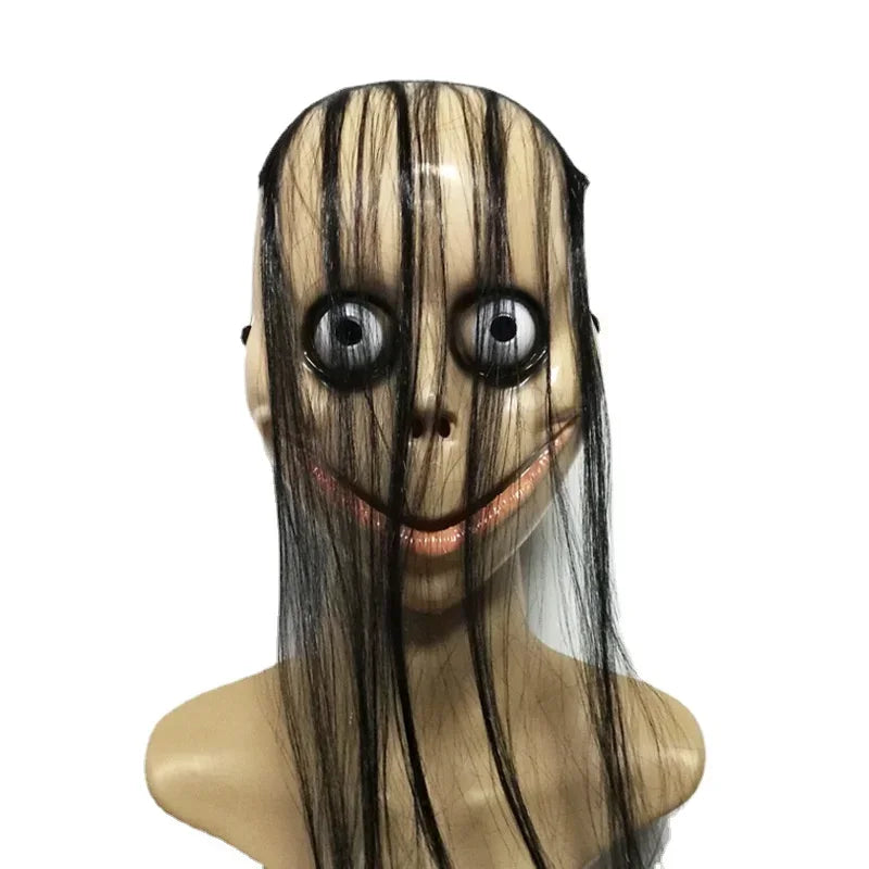 Bulging Eyes Creepy Woman Mask | Viral Horror Latex Cosplay Mask
