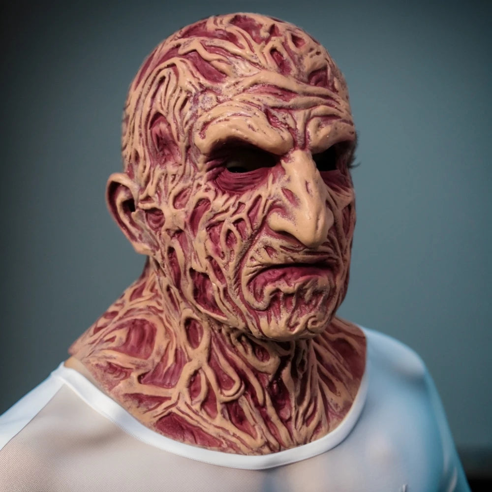 Freddy Krueger Full Face Cosplay Mask Horror Latex Headgear for Halloween
