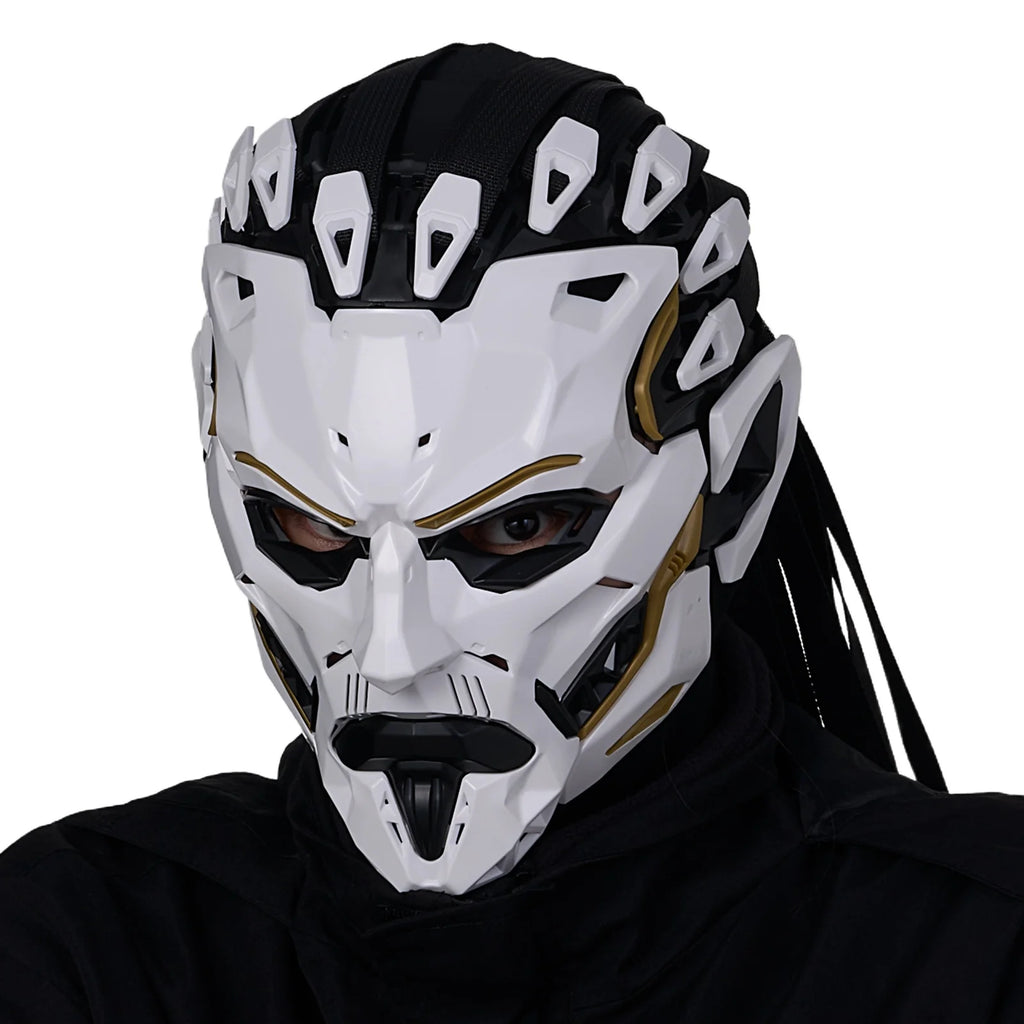 Predator-Style Tribal Warrior Mask | Sci-Fi Villain Full Face Cosplay Mask