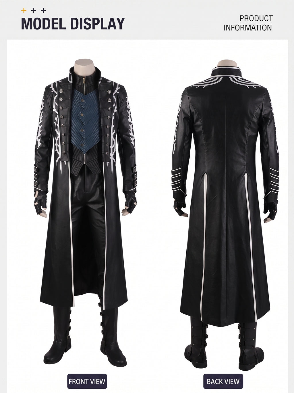 Devil May Cry 5 Vergil Cosplay Costume Premium Full Set Halloween Outfit