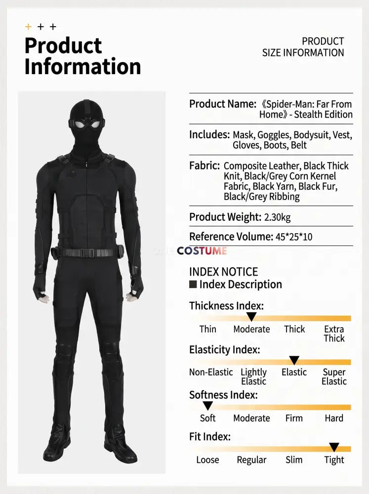 Spider-Man Far From Home Stealth Suit Premium Cosplay Costume - Cosplay Costume